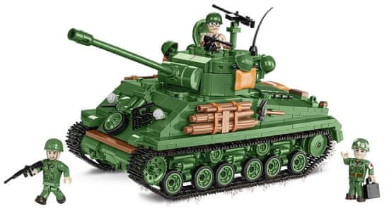 Cobi World War II M4A3E8 Sherman Easy Eight, 745 kostek, 3 figurky