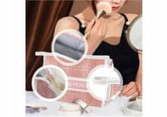 INNA Organizér na kosmetiku do dámské kabelky malá praktická kosmetická taštička Tolouse růžová a bílá