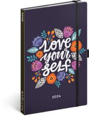 Grooters Týdenní diář Love Yourself 2024, 13 × 21 cm