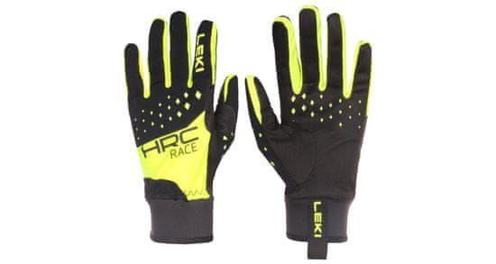 Leki HRC Race běžecké rukavice černá-žlutá č. 85