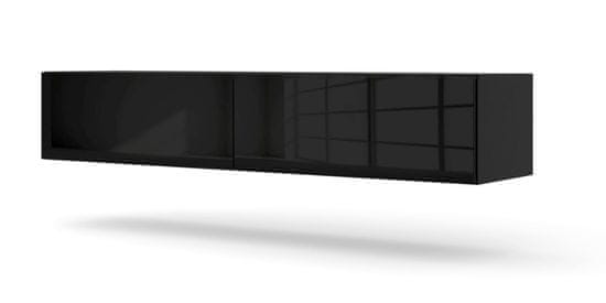Homlando TV stolek BINGO 160 cm závěsná černý lesk