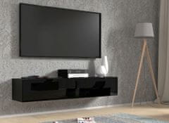 Homlando TV stolek BINGO 160 cm závěsná černý lesk