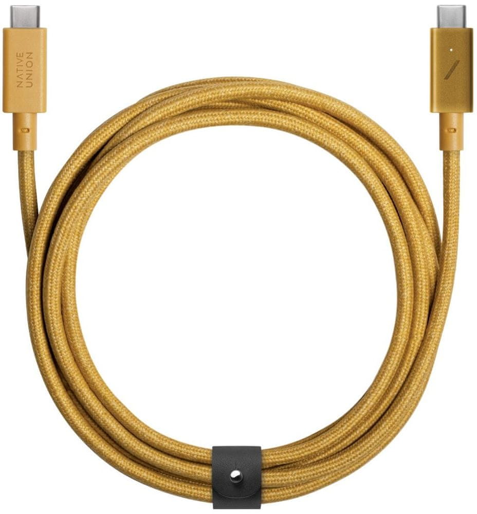 Levně Native Union Belt Cable Pro (USB-C – USB-C) 2.4m, kraft, BELT-PRO2-KFT-NP