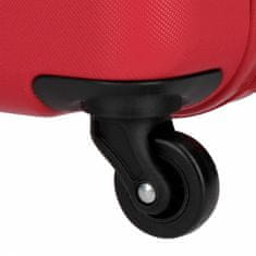 Joummabags Sada ABS cestovních kufrů ROLL ROAD FLEX Red/Červené, 55-65-75cm, 5849464