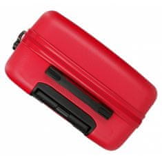 Joummabags Sada ABS cestovních kufrů ROLL ROAD FLEX Red/Červené, 55-65-75cm, 5849464