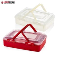 Herzberg Single-Tier Takeaway Pastry Carrying Box, červená
