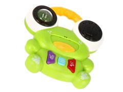 sarcia.eu Interaktivní hudební hračka, smyslová hračka, chrastítko Funny Frog 12+ BAMBAM ZELENÁ
