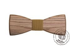 BeWooden Dřevěný motýlek White Wine Bow Tie, pánský hnědé