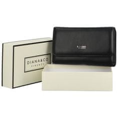 DIANA & CO Elegantní dámská koženková peněženka Žofie, černá