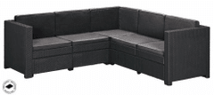 Allibert zahradní sofa PROVENCE - grafit + šedé podušky 244414