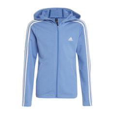 Adidas Mikina modrá 159 - 164 cm/L 3 Stripes Fullzip Hoodie JR