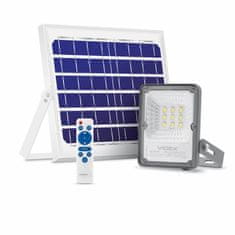 VIDEX Solární LED reflektor 9×LED 20W 600lm 5000K IP65 se senzorem soumraku a dálkovým ovládáním