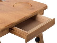 Iso Trade Dřevěný stolek pod notebook - skládací s ventilací
