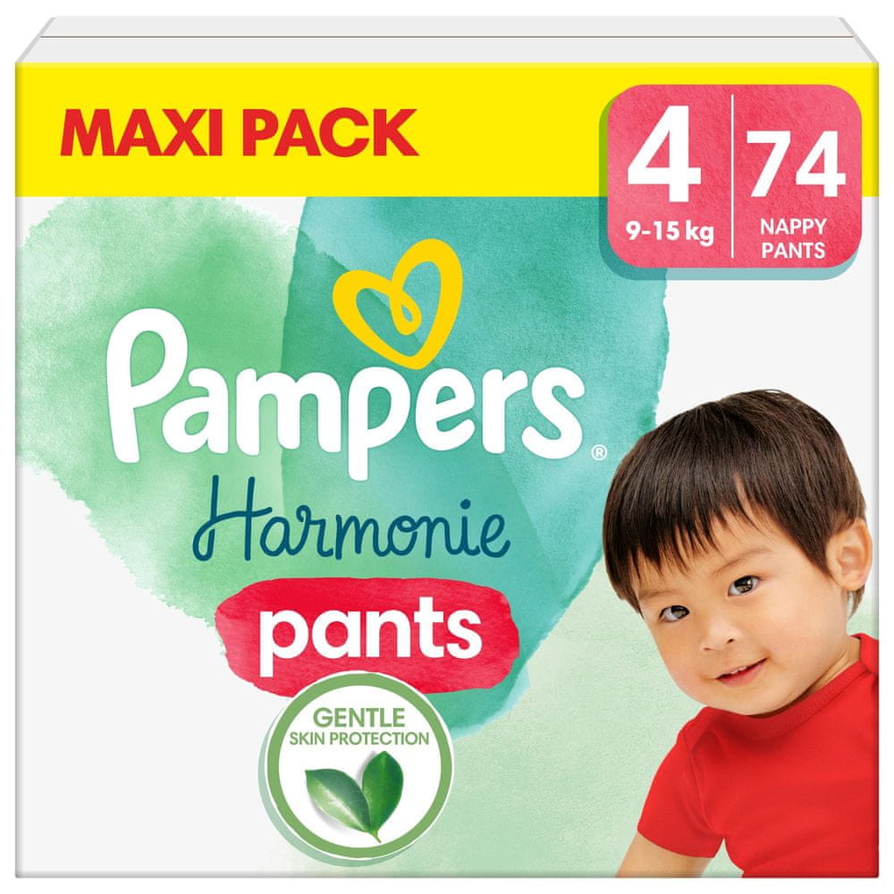 Levně Pampers Harmonie Pants Plenkové kalhotky vel. 4 (74 ks plenek) 9-15 kg