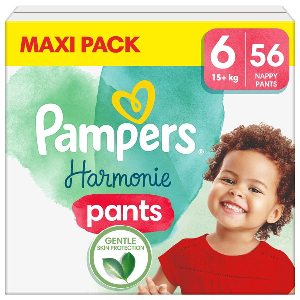 Pampers Harmonie Pants Plenkové kalhotky vel. 6 (56 ks plenek) 15+ kg