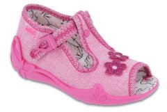 Befado dívčí sandálky PAPI 213P109 růžové, kytičky, velikost 25