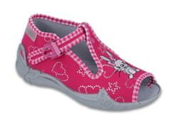 Befado dívčí sandálky PAPI 213P105 růžové, králíček