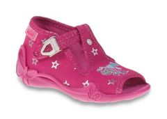 Befado dívčí sandálky PAPI 213P102 růžové, srdíčka, hvězdy, velikost 20
