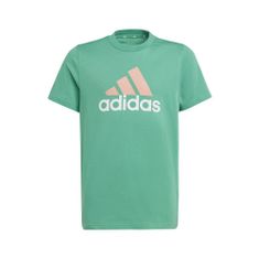 Adidas Tričko na trenínk zelené L Big Logo Tee JR