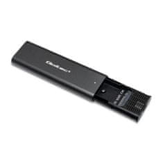 Qoltec Skříň nosič disků M.2 SATA SSD | NVME | disky USB typu C
