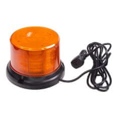CARCLEVER LED maják, 12-24V, 96x0,5W, oranžový, magnet, ECE R65 R10 (wl323m)