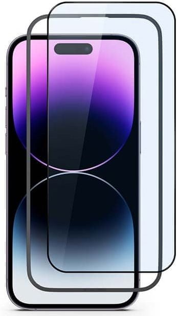 Levně EPICO Edge To Edge ochranné sklo pro iPhone 13 Pro Max / iPhone 14 Plus 2ks s instalačním rámečkem, 60512151300017