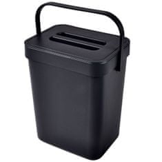Homea Domácí kompostér s rukojetí, 5l, černá barva
