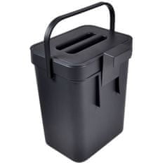 Homea Domácí kompostér s rukojetí, 5l, černá barva