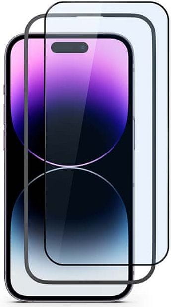 Levně EPICO Edge To Edge ochranné sklo pro iPhone 14 Pro - 2ks s instalačním rámečkem, 69312151300015