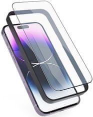 EPICO Edge To Edge ochranné sklo pro iPhone 14 Pro - 2ks s instalačním rámečkem, 69312151300015