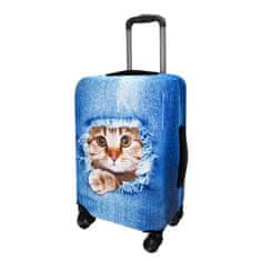KUFRYPLUS Obal na kufr H155 Kočka v džínách S