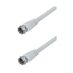 AQ Anténní kabel Anténní F konektory, 3 m - bílá (CV32030)
