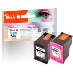 Peach Inkoustová náplň HP No. 302XL, MultiPack, 1x15, 1x14 ml kompatibilní černá/ CMY