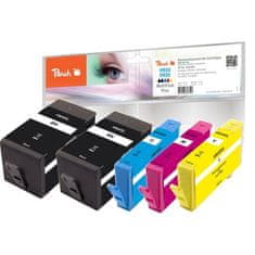 Peach Inkoustová náplň HP No. 934XL/ 935XL, MultiPack Plus, 2x 49 ml, 3x 12 ml kompatibilní - černá/ modrá/ červená/ žlutá
