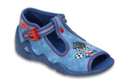 Befado chlapecké sandálky SNAKE 217P088 modré, kluk s míčem, velikost 20