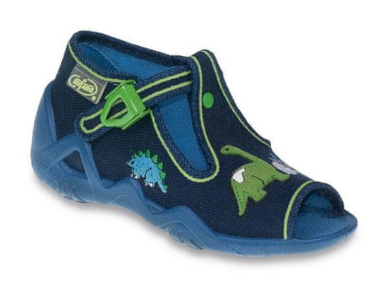 Befado chlapecké sandálky SNAKE tmavě 217P084 modré, dinosaurus