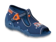 Befado chlapecké sandálky SNAKE 217P077 modré, auta na pásku