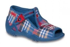 Befado chlapecké sandálky SNAKE 217P059 káro, modro-červeno-bílé
