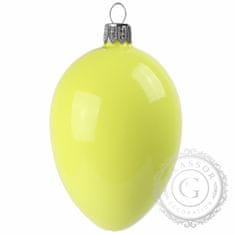Decor By Glassor Velikonoční vejce žlutý mat velké