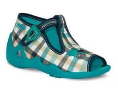 Befado chlapecké sandálky SNAKE 217P056 světle béžová s modrou, kostka