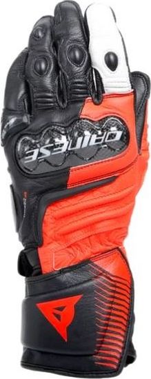 Dainese Moto rukavice CARBON 4 LONG černo/fluo červeno/bílé