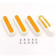 eWheel Plastové krytky s odrazkou kompletní sada (4ks) - bílá, oranžová