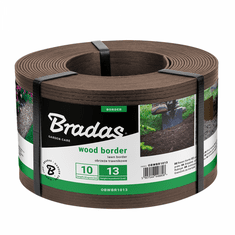 Bradas Obruba záhonů WOOD BORDER, hnědá 130mm x 2.8mm x 10m BR-OBWBR1013