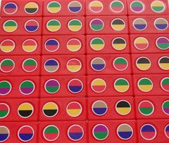 Domino Grafika - červený kámen, Graphics 05, 28 hracích kostek