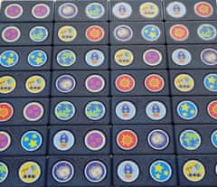 YOMENY Domino vesmír - tmavě modrý kámen, 28 hracích kostek