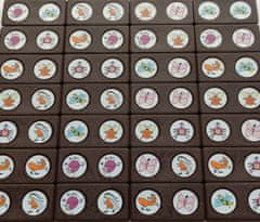 Domino broučci - hnědý kámen, 28 hracích kostek
