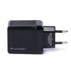 IZMAEL Wozinsky USB nabíječka se 2 porty (USB, USB C) 20W - Černá KP26474