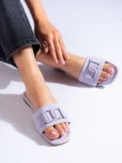 Amiatex Trendy dámské fialové nazouváky bez podpatku + Ponožky Gatta Calzino Strech, odstíny fialové, 37