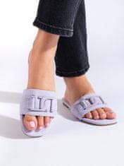 Amiatex Trendy dámské fialové nazouváky bez podpatku + Ponožky Gatta Calzino Strech, odstíny fialové, 37