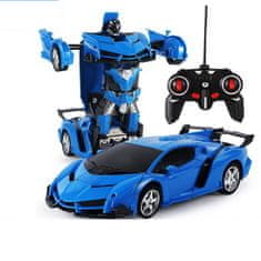 shumee Auto Robot Transformers 2v1 R/C dálkové ovládání Light Sound Drift Blue